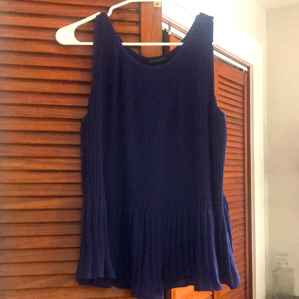 Blue peplum blouse